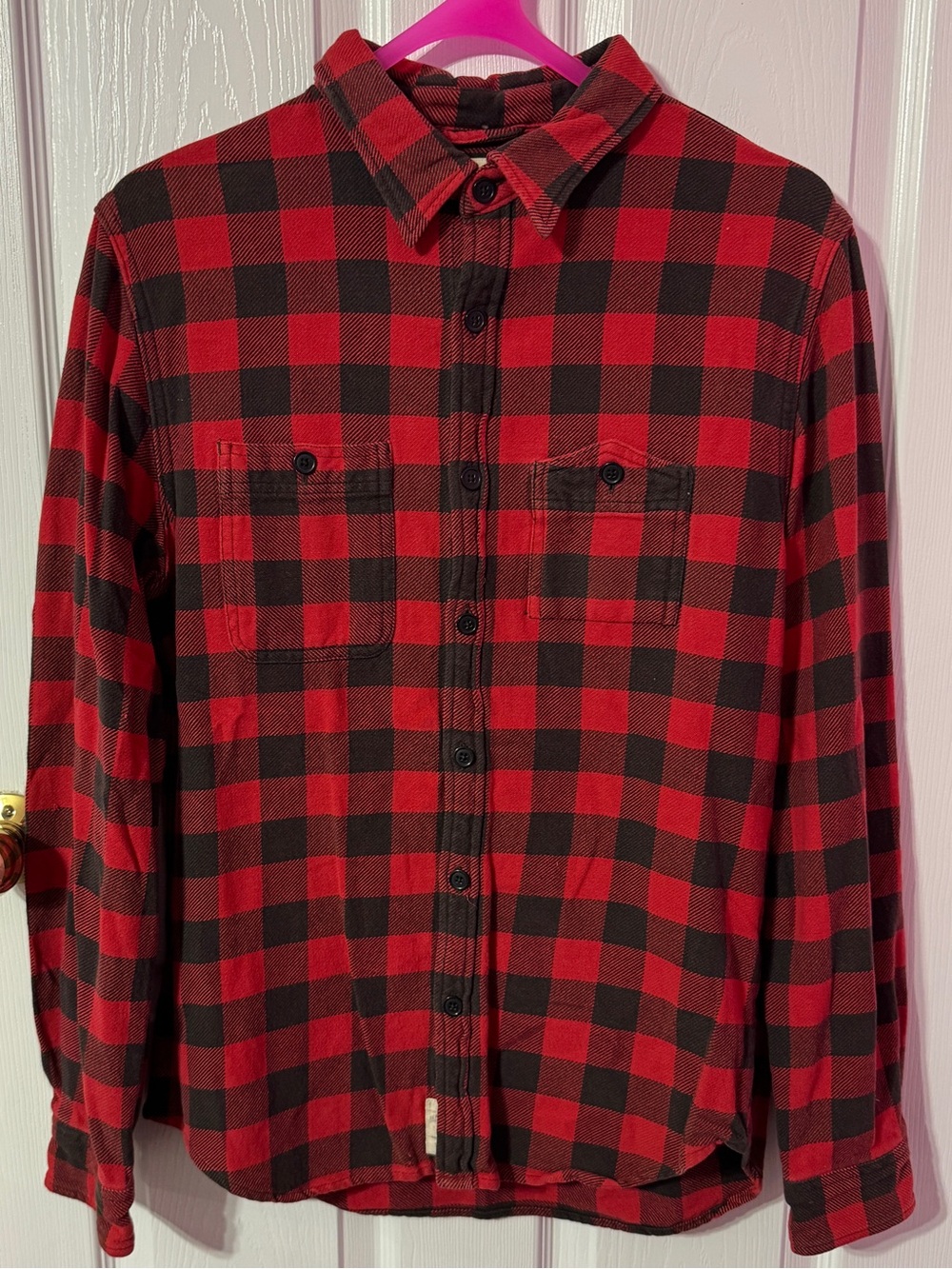 Denim & Supply Ralph Lauren Red and Black Buffalo Plaid Button-Down Shirt